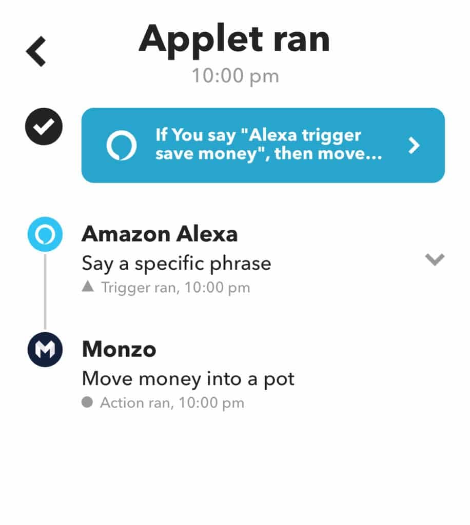 Monzo connect IFTTT