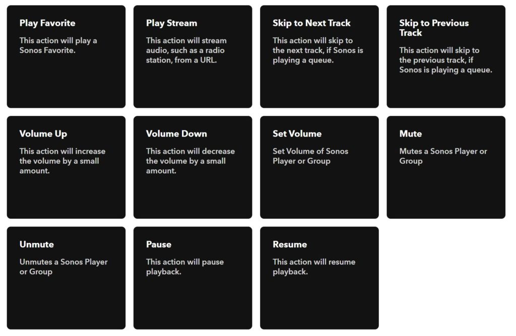 Sonos IFTTT How to