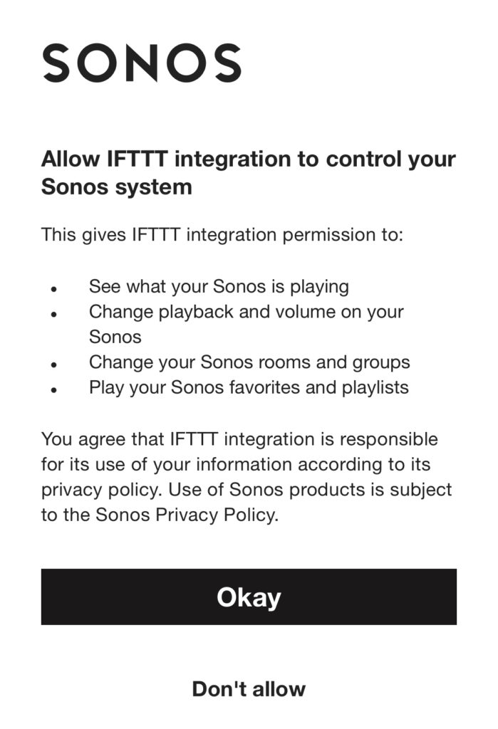 tutorial ifttt sonos