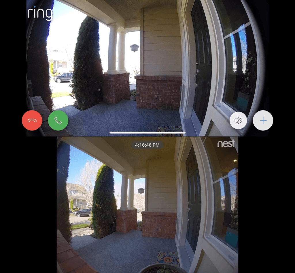 Ring Vs Nest Hello Photo