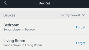 Sonos devices found Alexa